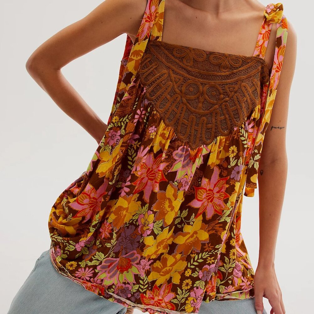Free People Bali Moroccan Flowers Tunic